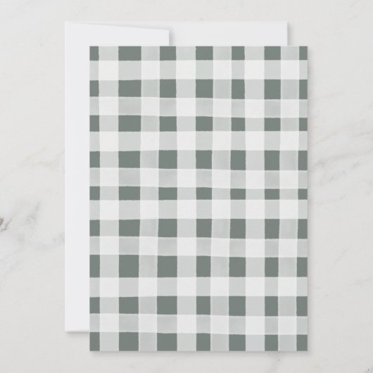 赤い秋カボチャのトラックをベビーシャワーでドライブ 招待状 (裏面)