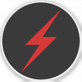 赤い稲妻の無政府状態のボルト（黒） シール