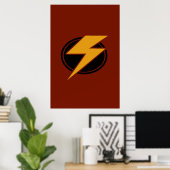 赤い稲妻 – ポスター (ホームオフィス)