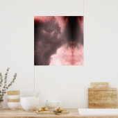 赤い空で戦う悪魔と竜 ポスター (キッチン)