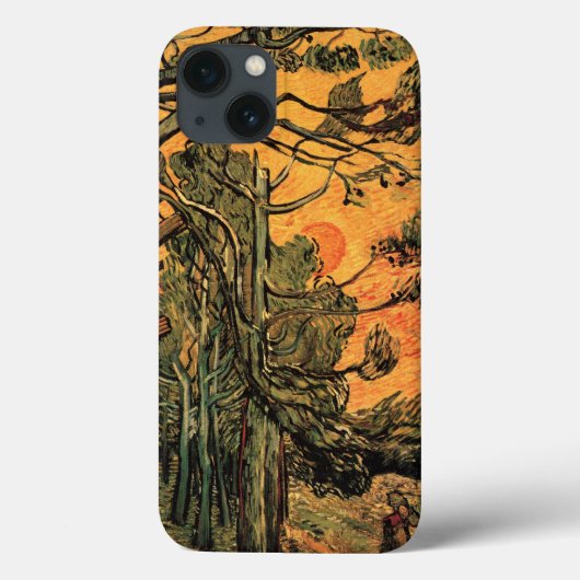 赤い空と夕焼けの松の木 by ヴィンセント・ヴァン・ゴッホ Case-Mate iPhoneケース (裏面)