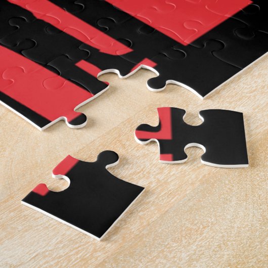 赤い空手 ジグソーパズル (側面)