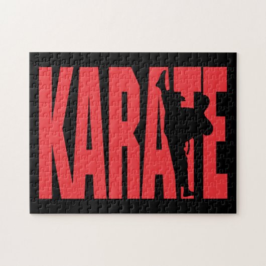 赤い空手 ジグソーパズル (横)