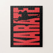 赤い空手 ジグソーパズル (縦)