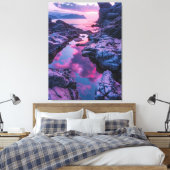 赤い空 キャンバスプリント (インサイチュ (寝室))