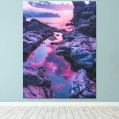 赤い空 キャンバスプリント (インサイチュ (ウッドフロア))