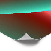 赤い突起付きアクア ポスター (角)