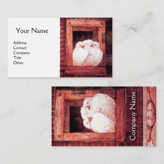赤い窓の白い鳩 名刺 (正面/裏面)