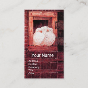 赤い窓の白い鳩 名刺