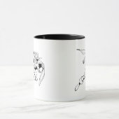 赤い竜の輪郭 マグカップ (中央)