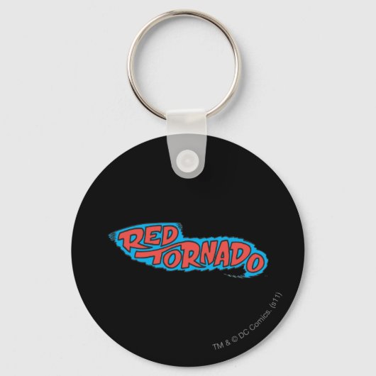 赤い竜巻のロゴ キーホルダー (正面)