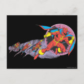 赤い竜巻の動き ポストカード (正面)