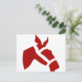 赤い競走馬頭のアイコン ポストカード (スタンド正面)