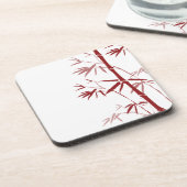 赤い竹コルクコースター コースター (左側)