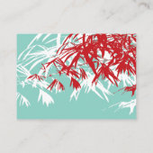 赤い竹葉の二重の幸福中国の結婚の プレイスカード (裏面)