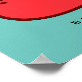 赤い笑顔の子ネコ ポスター (角)