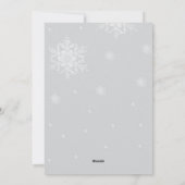 赤い笑顔の雪だるまフォトホリデーカード シーズンカード (裏面)