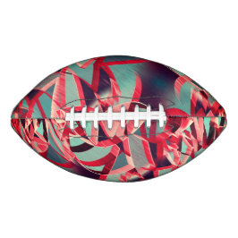 赤い筋が青や灰色の霧雨の多いイメージに映る アメリカンフットボール