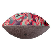 赤い筋が青や灰色の霧雨の多いイメージに映る アメリカンフットボール (回転270)