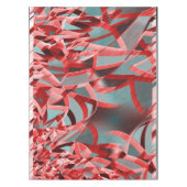 赤い筋が青や灰色の霧雨の多いイメージに映る テーブルクロス (正面)