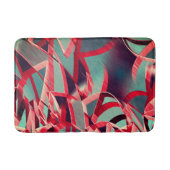 赤い筋が青や灰色の霧雨の多いイメージに映る バスマット (正面)