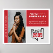 赤い箱と写真の卒業ポスター ポスター (正面)