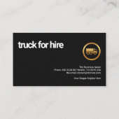赤い箱のシャープな白い線を打つトラックの運転手 名刺 (裏面)