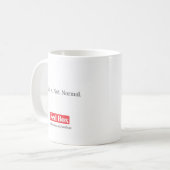 赤い箱のマグ-これ。 あります。 ない。 正常 コーヒーマグカップ (正面左)