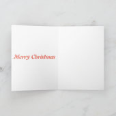 赤い箱の中にかわいい灰色の子犬 シーズンカード (内部)