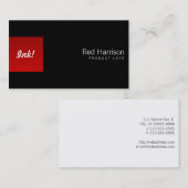 赤い箱は1つを去りました 名刺 (正面/裏面)