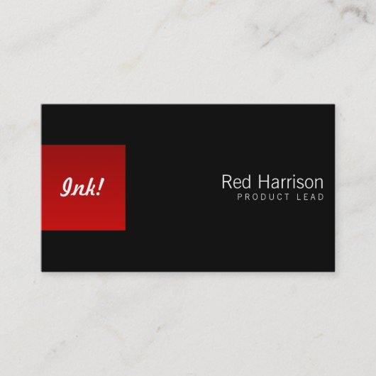 赤い箱は1つを去りました 名刺 (正面)