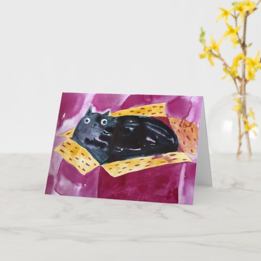 赤い箱 カード (黄色い花)