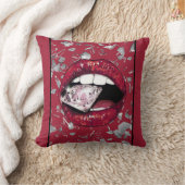 赤い粉々のガラスとダイヤモンドのホームデッキ クッション (ブランケット)