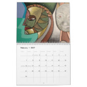 赤い精神のカレンダー カレンダー (2月 2027)