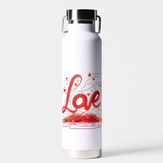 赤い糸で織った愛 ウォーターボトル (正面)