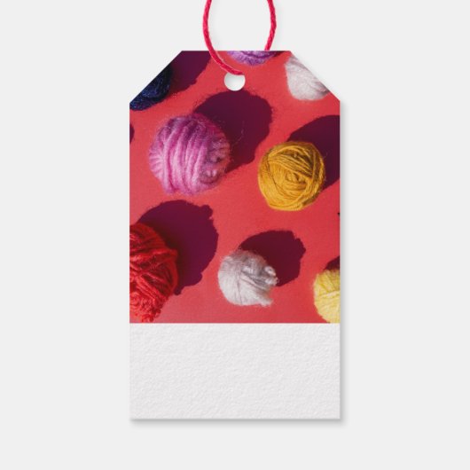 赤い糸手作りウール編み物クロシェ事業 ギフトタグ (裏面)