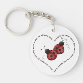 赤い糸、古代の諺中国の- Ladybugs キーホルダー