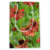 赤い紅色のバーベキア花 ミディアムペーパーバッグ (正面)