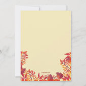 赤い紅葉の招待状 招待状 (裏面)