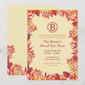 赤い紅葉の招待状 招待状 (正面/裏面)