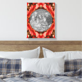 赤い紅葉フレーム自分の写真を作成 キャンバスプリント (インサイチュ (寝室))