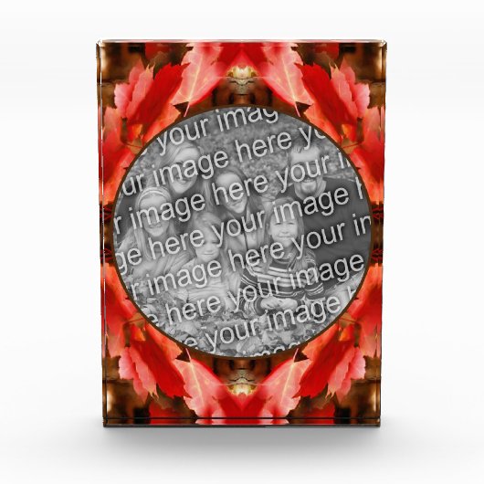 赤い紅葉自然の追加 フォトブロック (正面)