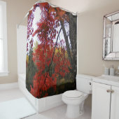 赤い紅葉 シャワーカーテン (インサイチュ)