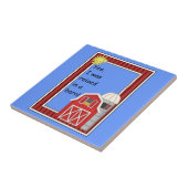 赤い納屋および穀物貯蔵用サイロ-動物愛好家の台所 タイル (側面)