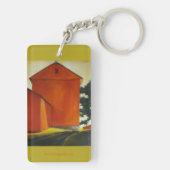 赤い納屋が付いているキーホルダー キーホルダー (裏面)