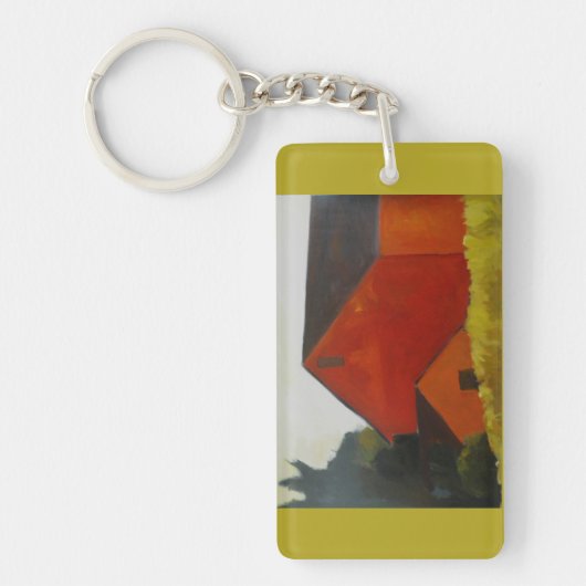 赤い納屋が付いているキーホルダー キーホルダー (正面)