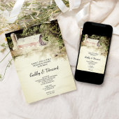 赤い納屋とサイロファームの水の色のリハーサルディナー 招待状