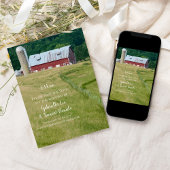 赤い納屋とサイロファームの結婚式の日付を保存 セーブザデート