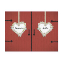 赤い納屋とデイジー国の結婚式の日付を保存