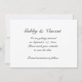 赤い納屋とフェンス国の結婚式の日付を保存 招待状 (裏面)